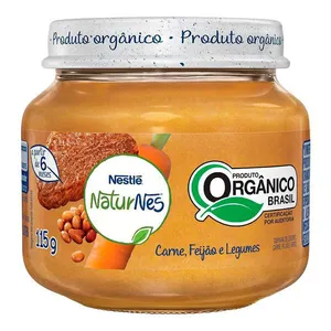 Papinha Nestle Natures Salgado Carne, Feijão, Legumes Orgânico 115g