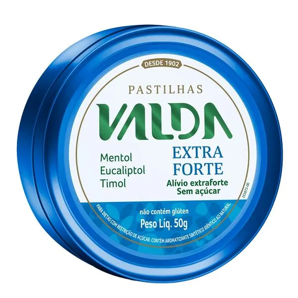 Pastilhas Valda Extra Forte 50g Lata