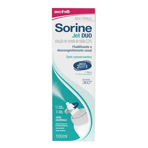 Descongestionante Sorine Jet Duo Bico 2 em 1 100ml Solução Nasal Spray