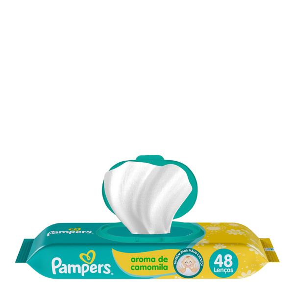 Lenço Umedecido Pampers Camomila 48 Unidades