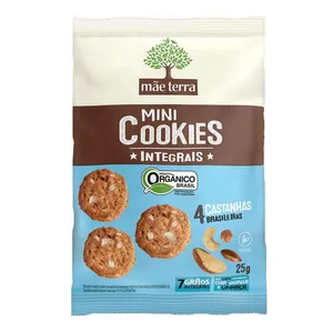 Mini Cookie Integral Tribos Castanhas Brasileiras Mãe Terra 25g