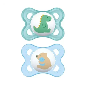 Kit 2 Chupetas Bico De Silicone Original Flow 0m+ Azul MAM