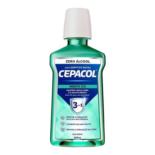 Enxaguante Bucal Cepacol Menta Ice Zero Álcool 250ml