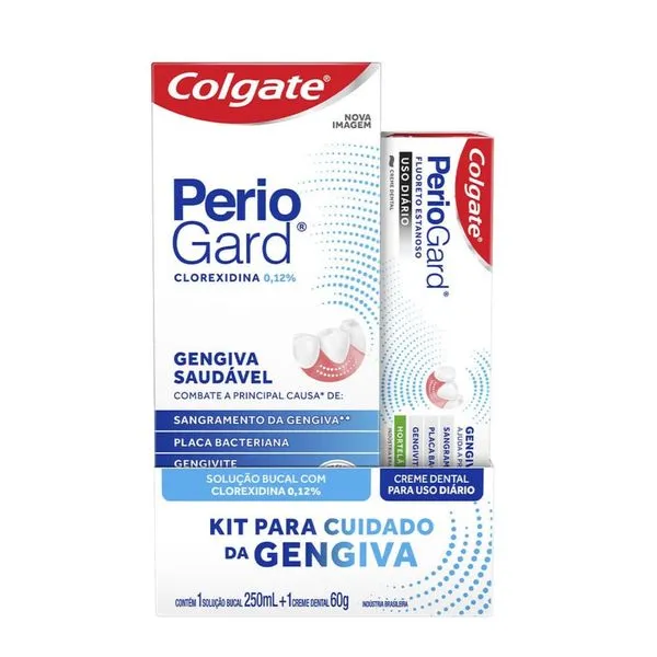 Kit Colgate Periogard Enxaguante Bucal 250ml + Creme Dental 60g