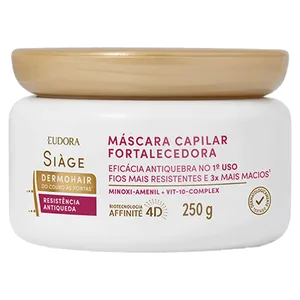 Máscara Capilar Fortalecedora Eudora Siàge Resistência Antiqueda 250g