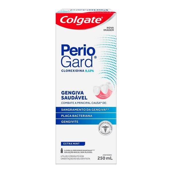 Enxaguante Bucal Colgate PerioGard Extra Mint Sem Álcool 250ml