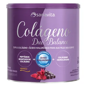 Colágeno em Pó Sanavita Duo Balance Hibiscus com Frutas Roxas 330g