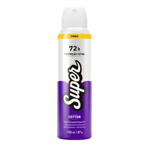 Desodorante Antitranspirante Super Cotton 72 Horas 150ml Aerossol