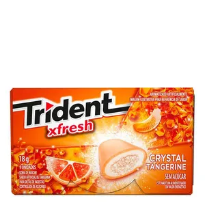 Chiclete Trident Clutch Crystal Tangerina 18g