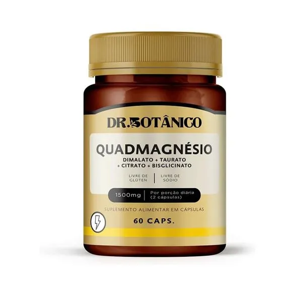 QUADMAGNESIO (DIMALATO + TAURATO + CITRATO + GLICINA) 1500MG 60CAPS DR. BOTANICO