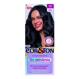 Tinta de Cabelo Niely Cor&Ton Creme 1.0 Preto Intenso 0% Amônia