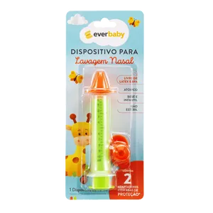 Seringa Para Lavagem Nasal Ever Baby Laranja/Verde 10ml