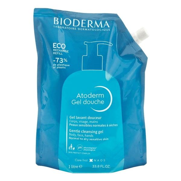 Gel de Banho Bioderma Atoderm Gel Douche Higiene Diária Antirressecamento 1l Refil