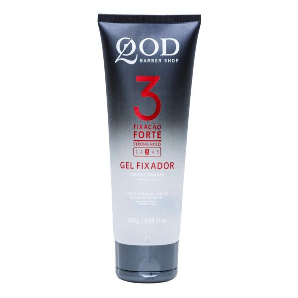 Gel Fixador Capilar Condicionante QOD Barber Shop 3 Fixação Forte 200g
