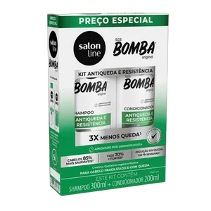 Kit Shampoo e Condicionador SOS Bomba Antiqueda Salon Line 200ml