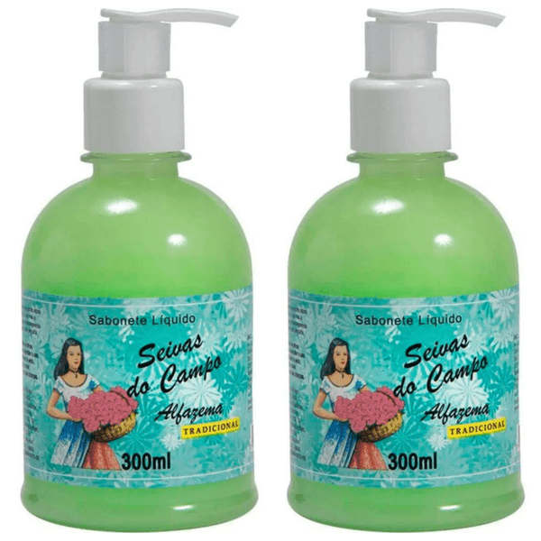 Kit c/2 Sabonetes Líquido Aromática Seivas Campo Alfazema 300ml