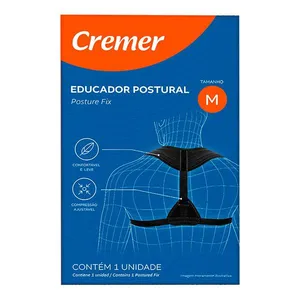 Cremer Educador Postural Costas Tamanho M Preto 1 Unidade