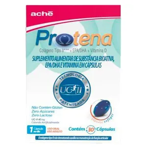Colágeno Protena 40mg + Ômega 3 + Vitamina D 30 Cápsulas