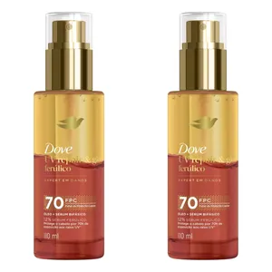 Kit com 2 Unidades de Dove Óleo E Sérum Bifásico Uv Repair & Glow + Ferúlico 110ml