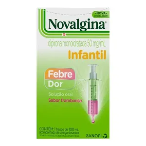 Analgésico e Antitérmico Infantil Novalgina Pediátrico 50mg/ml Dipirona 100ml Solução Oral + Seringa Dosadora