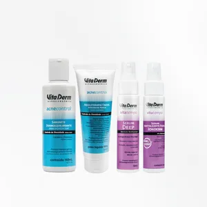 Kit Pele Mista - Sabonete Dermoequilibrante Acne Control + Argiloterapia Facial Acne Control + Serum Deep + Serum Facial Ionderm