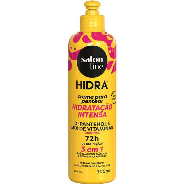 Creme Para Pentear 3 Em 1 Salon Line Hidra Hidratação Intensa D-Pantenol 300ml