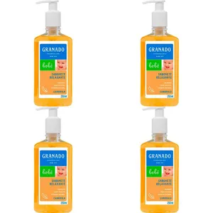 Kit c/4 Sabonetes Líquido Infantil Granado Bebê 250ml Camomila