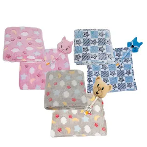 Kit Naninha e Manta Para Bebê Hannys Baby - Bege