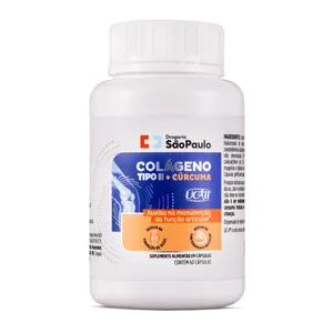 Colágeno Tipo II UC-II + Cúrcuma Drogaria São Paulo 60 Cápsulas