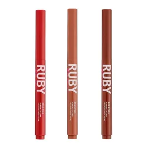 Lapiseira Labial Volume Big & Full 3 unid Nude Pink, Deep Red e Nude - Ruby Kisses