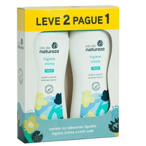 Kit Sabonete Líquido Íntimo Cia Da Natureza Fresh 210ml
