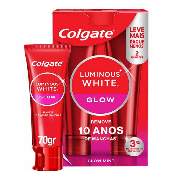 Pasta de Dente Colgate Luminous White Glow Mint 2 Unidades de 70g