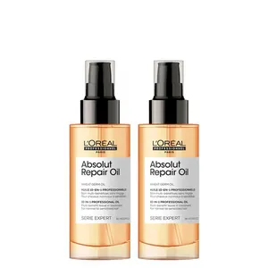 Kit L'Oréal Professionnel Serie Expert Absolut Repair Gold Quinoa - Óleo Capilar Protein 10 in 1 90 ml - 2 Unidades
