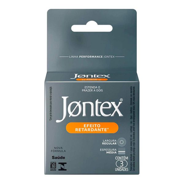 Preservativo Camisinha Jontex Efeito Retardante 3 Unidades