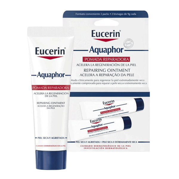 Kit Pomada Reparadora Eucerin Aquaphor Hidratação Intensiva 2 Unidades de 10ml