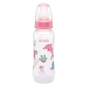 Mamadeira Kuka Natural Color com Bico Ortodôntico Rosa 1557 250ml