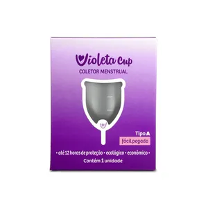 Coletor Menstrual Violeta Cup Reutilizável Incolor Tipo A