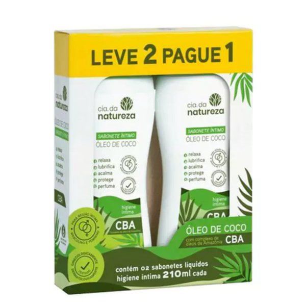 Sabonete Íntimo com Óleo de Coco - 210ml - Kit com 2 Unidades