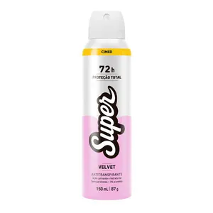 Desodorante Antitranspirante Super Velvet 72h 150ml Aerossol