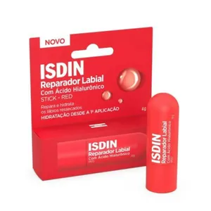 Reparador Labial Stick Isdin com Ácido Hialurônico Cor Vermelha 4g