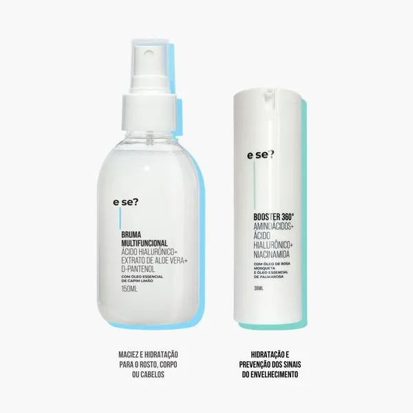 Kit Hidratação Contínua - Bruma Multifuncional 150ml + Hidratante Booster 360º 30ml