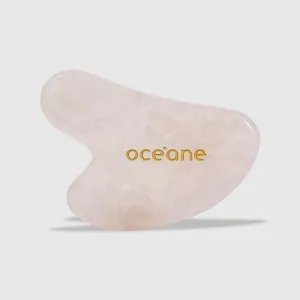 Massageador Facial e Corporal de Quartzo Rosa - Rose Quartz Gua Sha Não