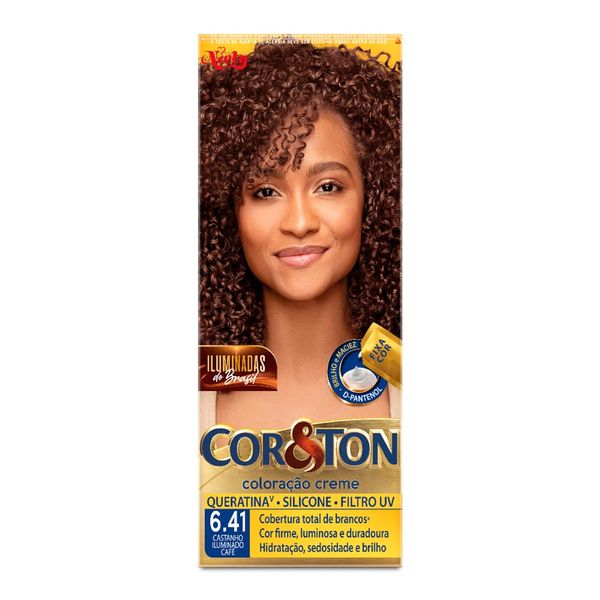 Tinta de Cabelo Niely Cor&Ton 6.41 Castanho Iluminado