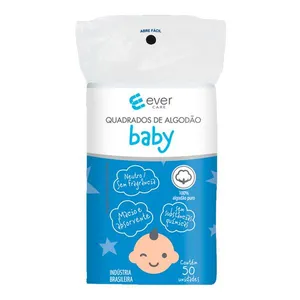 Algodão Quadrado Ever Care Baby 50 Unidade