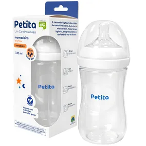 Mamadeira 330ml Bico Silicone big Flow Anticolica Petita