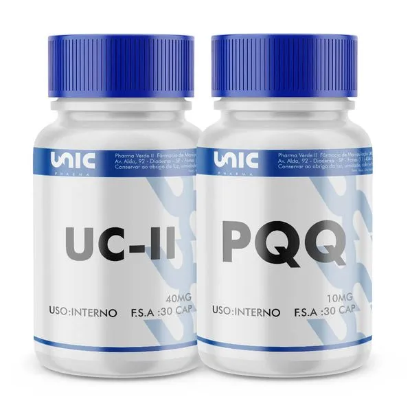 Kit colageno tipo 2 (UC2) 30caps + pqq (Pirroloquinolina quinona) 10mg 30Caps