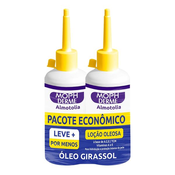 Kit Óleo Corporal De Girassol Moph Derme Almotolia 2 Unidades 100ml Cada