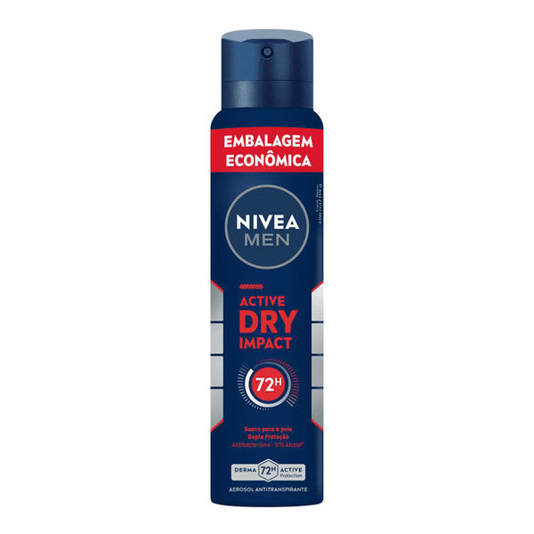 Desodorante Antitranspirante Aerossol Nívea Men Active Dry Impact 200ml
