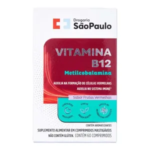 Vitamina B12 Drogaria São Paulo 60 Comprimidos Mastigáveis