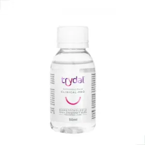 Enxaguante Bucal Trydal Clinical-Pro 50ml Compacto Prático Ideal Bolsa Viagem Necessaire Portátil Proteção Gengivas Sens